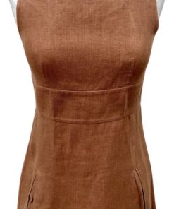 VALENTINO Embellished Neck Dress in Terra (40) 10