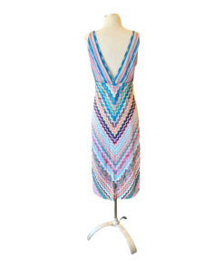 M MISSONI Patent Rossette Knit Dress Multicolored 11