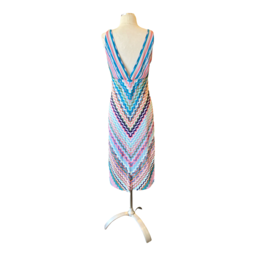 M MISSONI Patent Rossette Knit Dress Multicolored 6