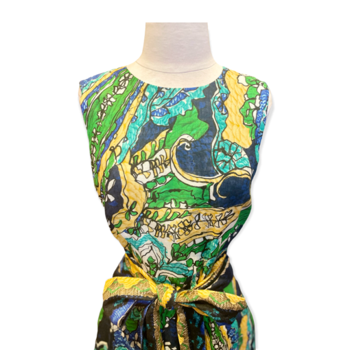 KOBI HALPERIN Print Linen Dress in Yellow B 2