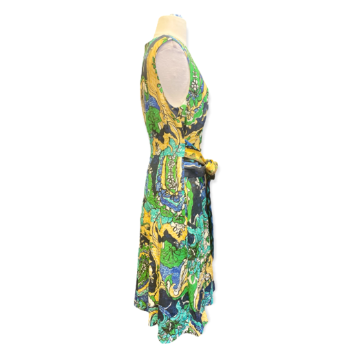 KOBI HALPERIN Print Linen Dress in Yellow B 3
