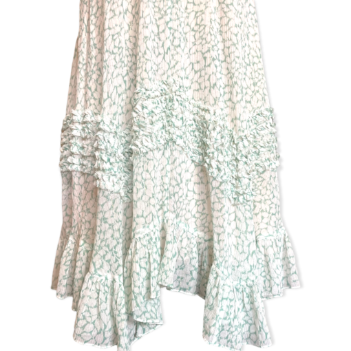 REBECCA TAYLOR Shimmer Ruffle Dress in Mint & White 7