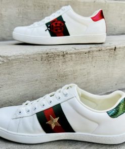 GUCCI ACE Sneakers in White/Red 3