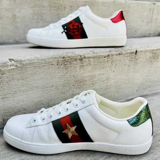 GUCCI ACE Sneakers in White/Red 2