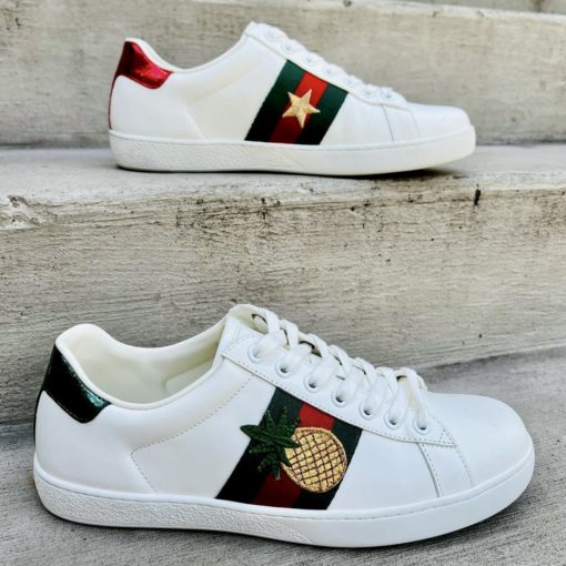 GUCCI ACE Sneakers in White/Red 1