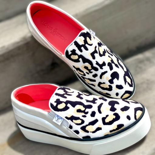 LOUIS VUITTON Leopard Slip On Sneakers 1