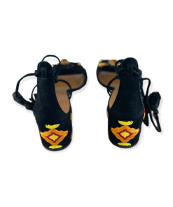 AQUAZURRA Embroidered Sandals in Black 10