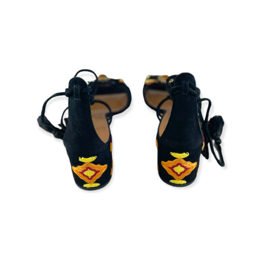 AQUAZURRA Embroidered Sandals in Black 5