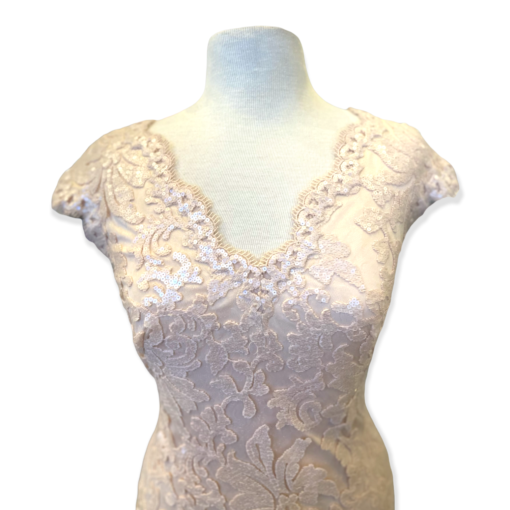 TADASHI Sequin Lace Gown in Blush 5
