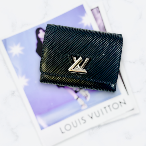 LOUIS VUITTON Twist XS Wallet in Black Epi Leather 1
