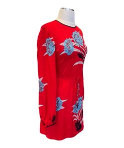 DVF Floral Dress in Red 7