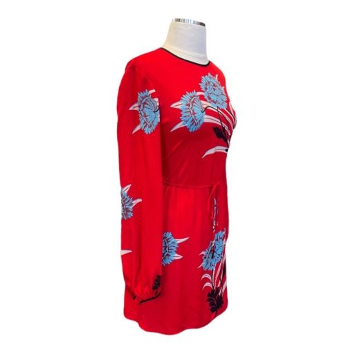 DVF Floral Dress in Red 4