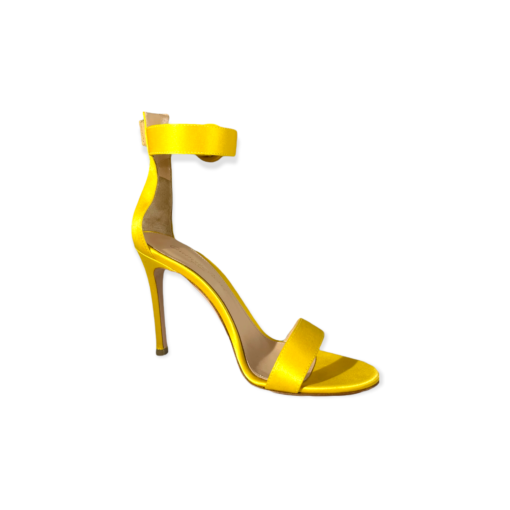 GIANVITTO ROSSI Satin Sandal in Yellow 4