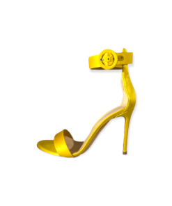 GIANVITTO ROSSI Satin Sandal in Yellow 10