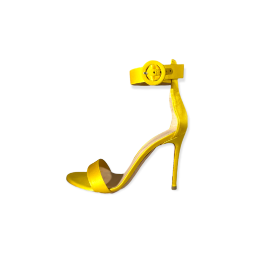 GIANVITTO ROSSI Satin Sandal in Yellow 5