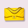 CHANEL Jumbo Double Flap Bag in Yellow 22