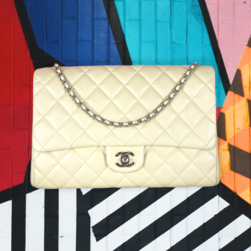 CHANEL Classic Flap Clutch in Pearl 1