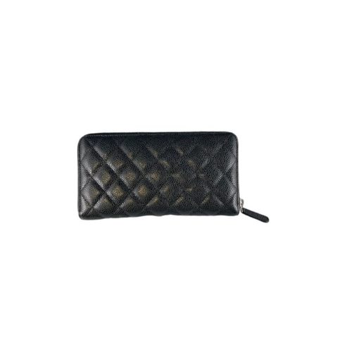 CHANEL Classic Long Zipped Wallet in Black Caviar Leather 3