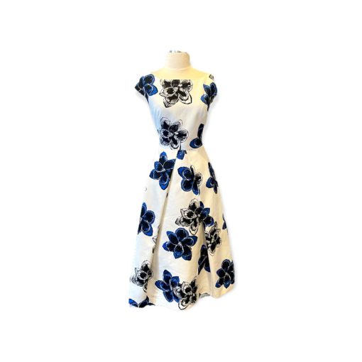 MILLY Floral Fit Flair Dress 2