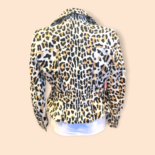 ALAIA Leopard Moto Jacket in Blonde 5