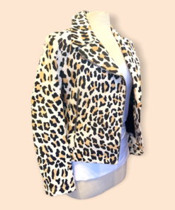 ALAIA Leopard Moto Jacket in Blonde 7