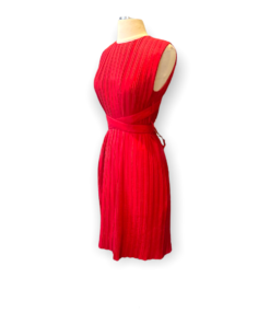 VICTORIA BECKHAM Pleated Dress in Red 8
