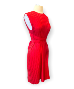 VICTORIA BECKHAM Pleated Dress in Red 7