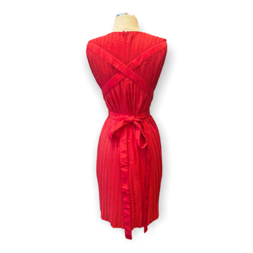 VICTORIA BECKHAM Pleated Dress in Red 5