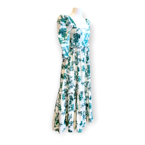 CARA CARA Toile Dress in Green and White 3