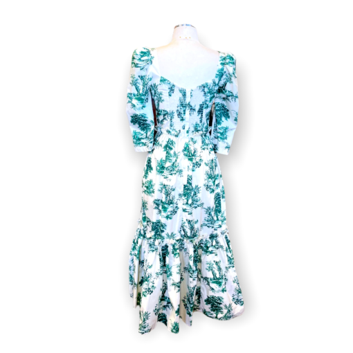 CARA CARA Toile Dress in Green and White 5