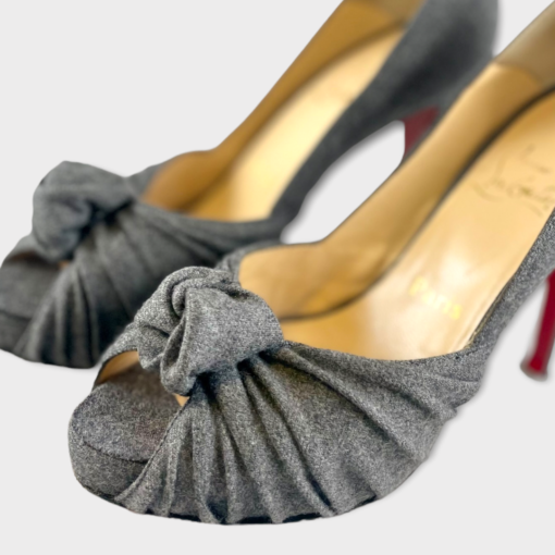 CHRISTIAN LOUBOUTIN Knot Peptone Pumps in Grey 5