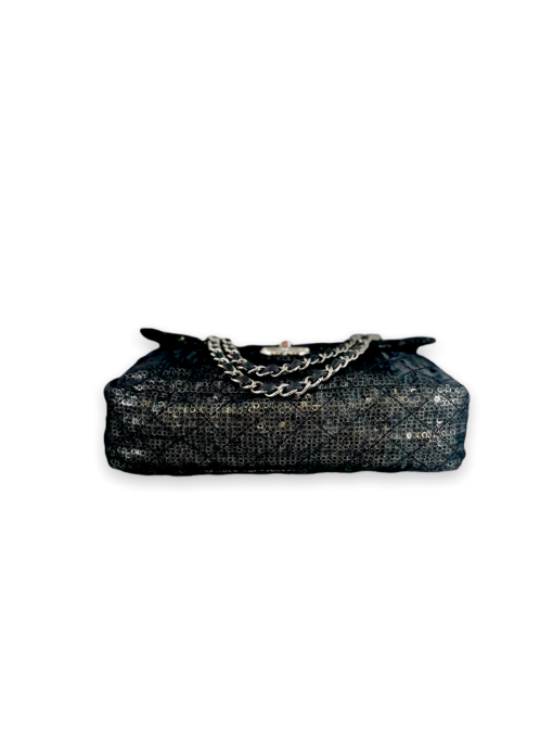 CHANEL Sequin Jumbo Flap Bag in Black 11