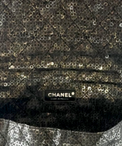CHANEL Sequin Jumbo Flap Bag in Black 19