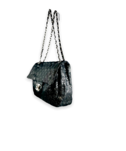 CHANEL Sequin Jumbo Flap Bag in Black 16