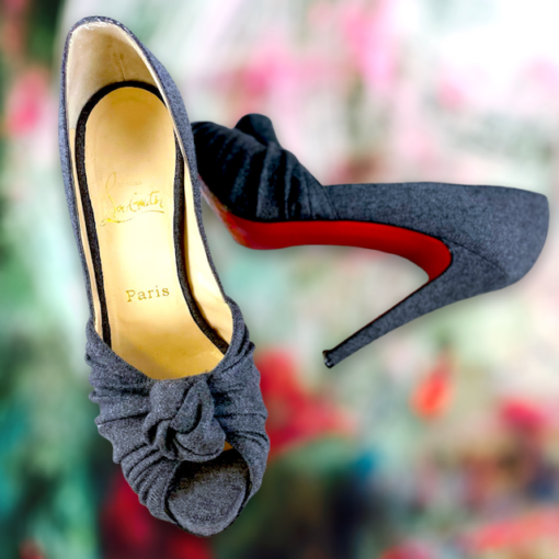 CHRISTIAN LOUBOUTIN Knot Peptone Pumps in Grey 1