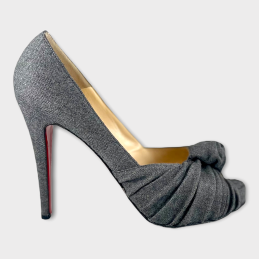 CHRISTIAN LOUBOUTIN Knot Peptone Pumps in Grey 4
