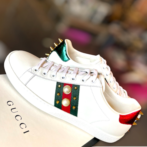 GUCCI Ace Sneakers with Spikes & Studs 1