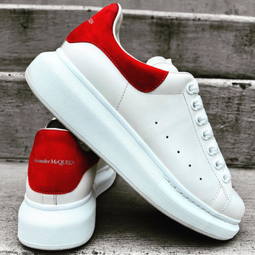 ALEXANDER MCQUEEN Oversized Sneakers in Red & White 1