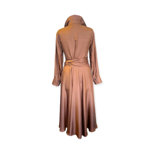 BRUNELLO CUCINELLI Silk Wrap Dress in Copper 6