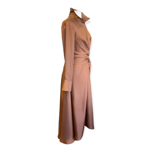 BRUNELLO CUCINELLI Silk Wrap Dress in Copper 5