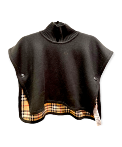 BURBERRY Knit Poncho in Black 4
