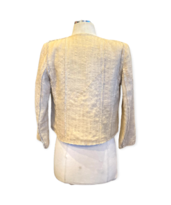 CHANEL Pearl Button Jacket in Ivory 9