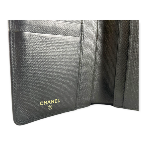 CHANEL Foldover Wallet in Black 8