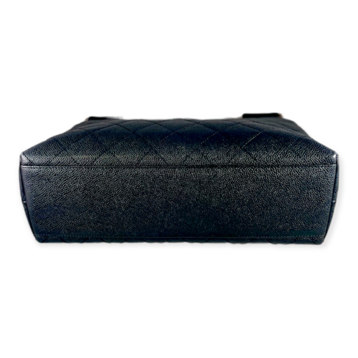 CHANEL Wood Handle Handbag in Black Caviar 6