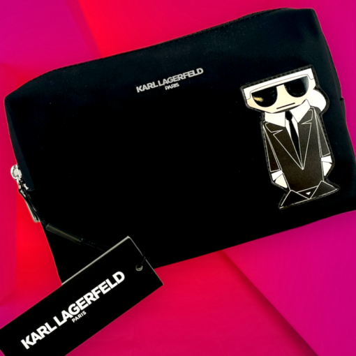 KARL LAGERFELD Cosmetic Pouch in Black 1