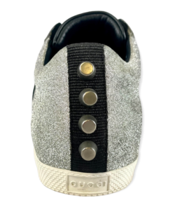 GUCCI Glitter Web Sneakers in Silver 13
