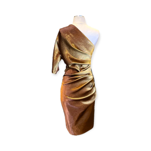 LANVIN Ruched Cocktail Dress in Gold 5
