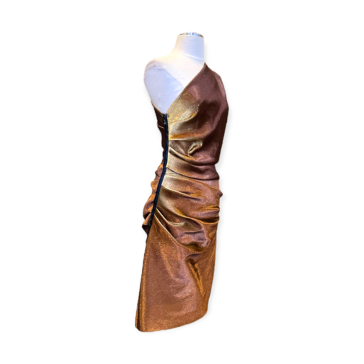 LANVIN Ruched Cocktail Dress in Gold 3