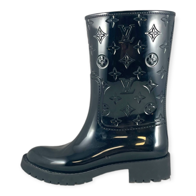 LOUIS VUITTON Drops Flat Half Boots in Black - More Than You Can