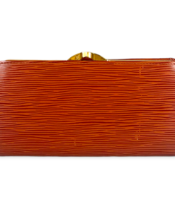 Louis Vuitton Red Epi Kisslock Wallet with Box